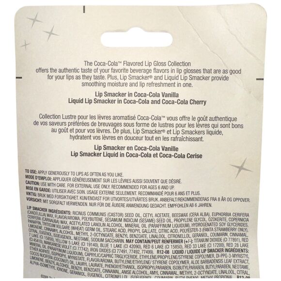 Vintage Bonnie Bell Lip Smackers Vanilla Coca Cola Christmas Set 2009 New - Picture 12 of 16